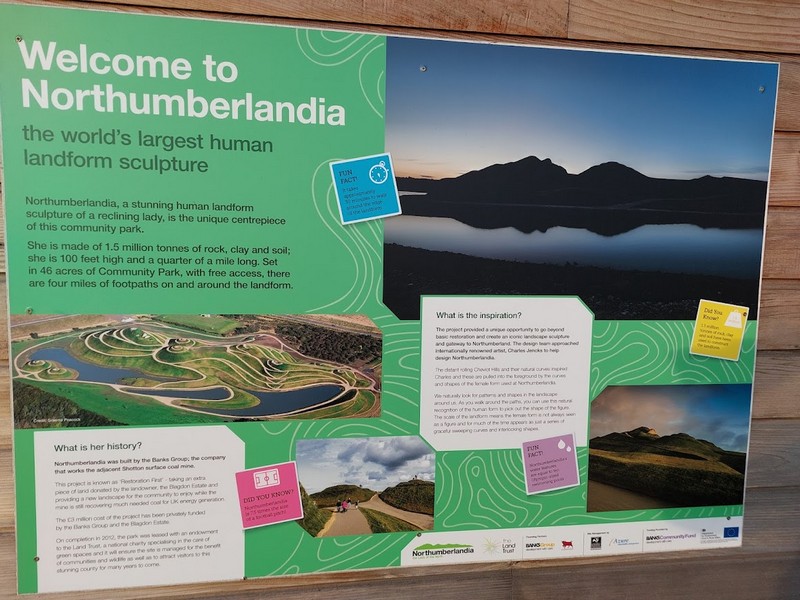 alt="information board Northumberlandia"